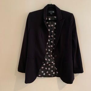 Forever 21 blazer with polka dot lining